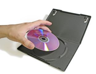 Hand put DVD in case - 2