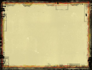 Grunge border and background