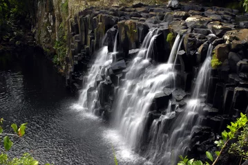 Wandcirkels aluminium Dream waterfall, Mauritius © Tarikh Jumeer