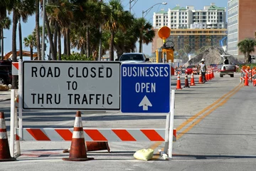 Papier Peint photo Clearwater Beach, Floride road closed