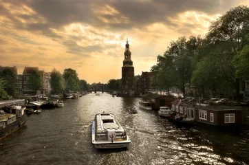 Wandaufkleber Amsterdam. Canal. © Rostislav Glinsky