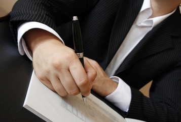 writing businessman