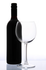 Wine Bottle and Glass