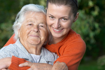 Young woman and her grandmother