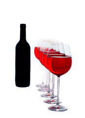Glass fault with a bottle.