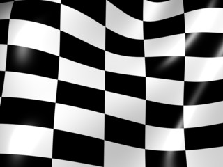 Finishing checkered flag.