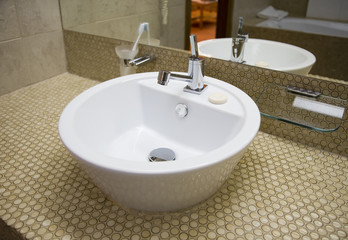 White sink in bathroom 1  
