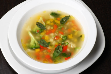  Minestrone vegetable soup