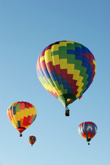 Colorful hot air balloons