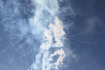 Fireworks in the afternoon