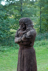 Fototapeta na wymiar wooden man statue