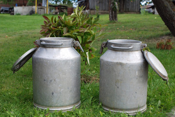 milk cans