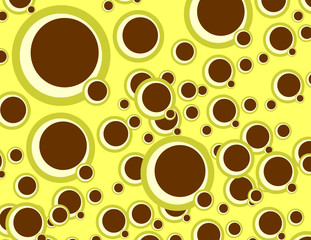 fondo retro de circulos pop amarillo