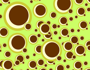 estampado retro circulos verde