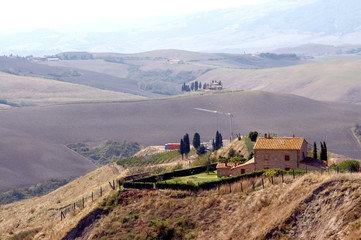 House on the hill in Toscana