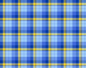 Blue and yellow plaid material