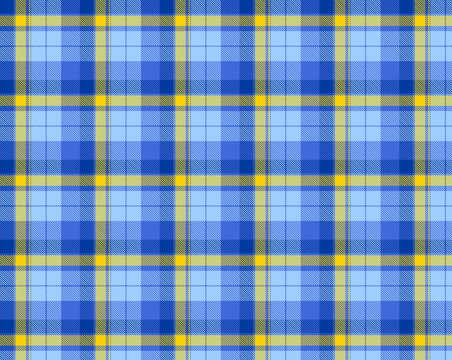 Blue And Yellow Plaid Material