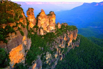 Fotobehang Three Sisters Blue Mountain, NSW, Australië..