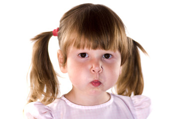 Little girl with interesting look