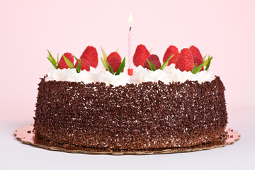 Cake with Raspberries