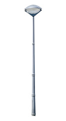 Modern iron street lamp isolated on white background