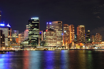 Fototapeta na wymiar Sydney - Hafen / Port w nocy