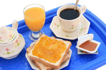 Breakfast tray (clipping path)
