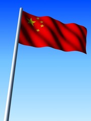 Fototapeta na wymiar chinesische flagge