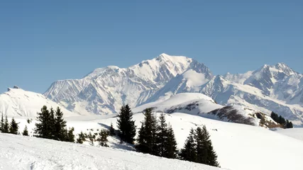 Fotobehang Mont Blanc Haute Savoie, Mont Blanc-massief