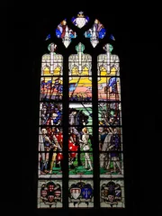 Selbstklebende Fototapeten Jeanne d& 39 Arc Glasmalerei © nfrPictures