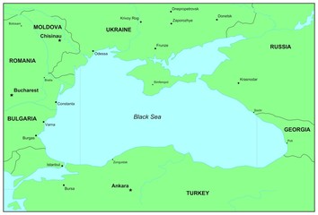 Sea maps series: Black Sea