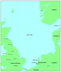 Sea maps series: North Sea