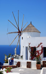 Windmill on Santorini island - 4432043