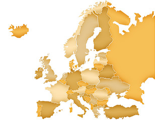 Carte Europe Camaieu Beige