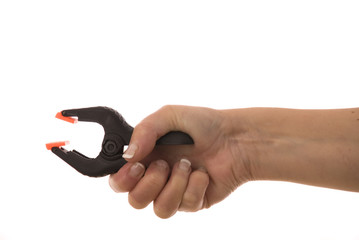 hand and clip