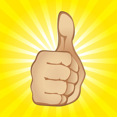 Thumb Up Gesture (editable vector or jpeg image)