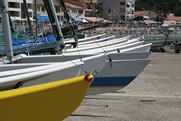 voiliers à terre