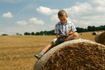 reading a book 