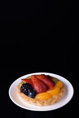 Fruit cake on saucer