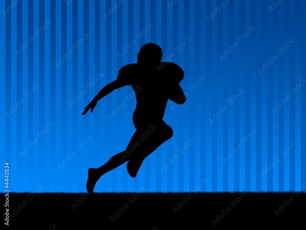 Wall mural american football background blue