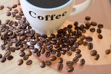 Café et grains de café2