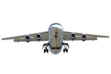 Jet plane on white background