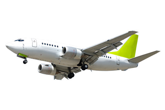 airliner on white background