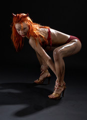 red devil dancer girl