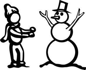 building a snowman