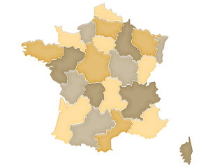 Carte France Camaieu Marron