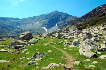 Fototapeta na wymiar Górski krajobraz, szczyt Musala, Bułgaria