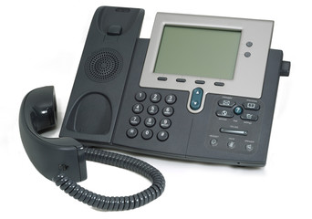 Modern Digital Phone. Isolated on white.