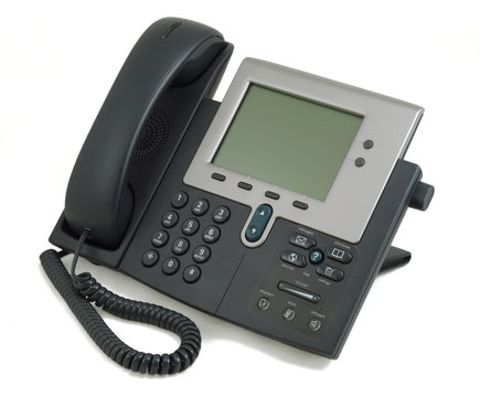 Modern Digital Phone. Isolated on white.