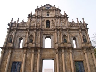 Fototapeta na wymiar Ruins of St. Paul Church, Macau